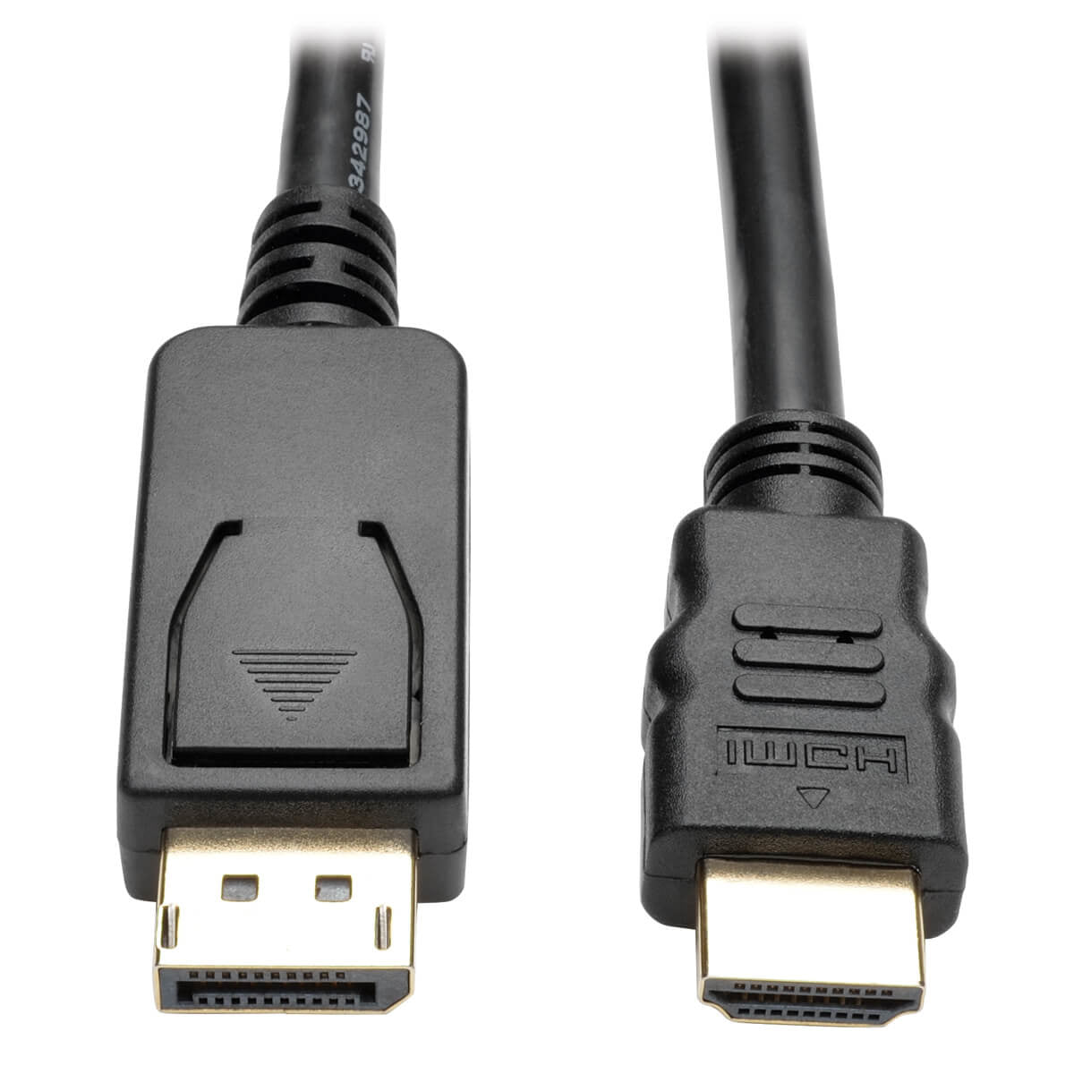 Tripp Lite P582-003-V2 DisplayPort-zu-HDMI-Kabel – 4K (3840 × 2160), 0,91 m, DisplayPort 1.2, HDCP – Schwarz