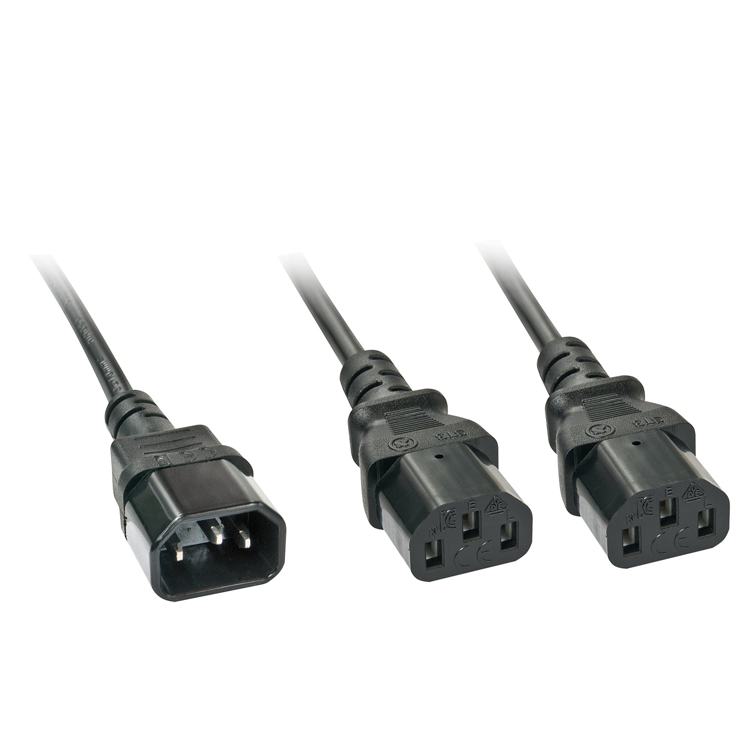 Lindy Netzkabel, IEC C14 auf 2× IEC C13, Y-Kabel, 2 m