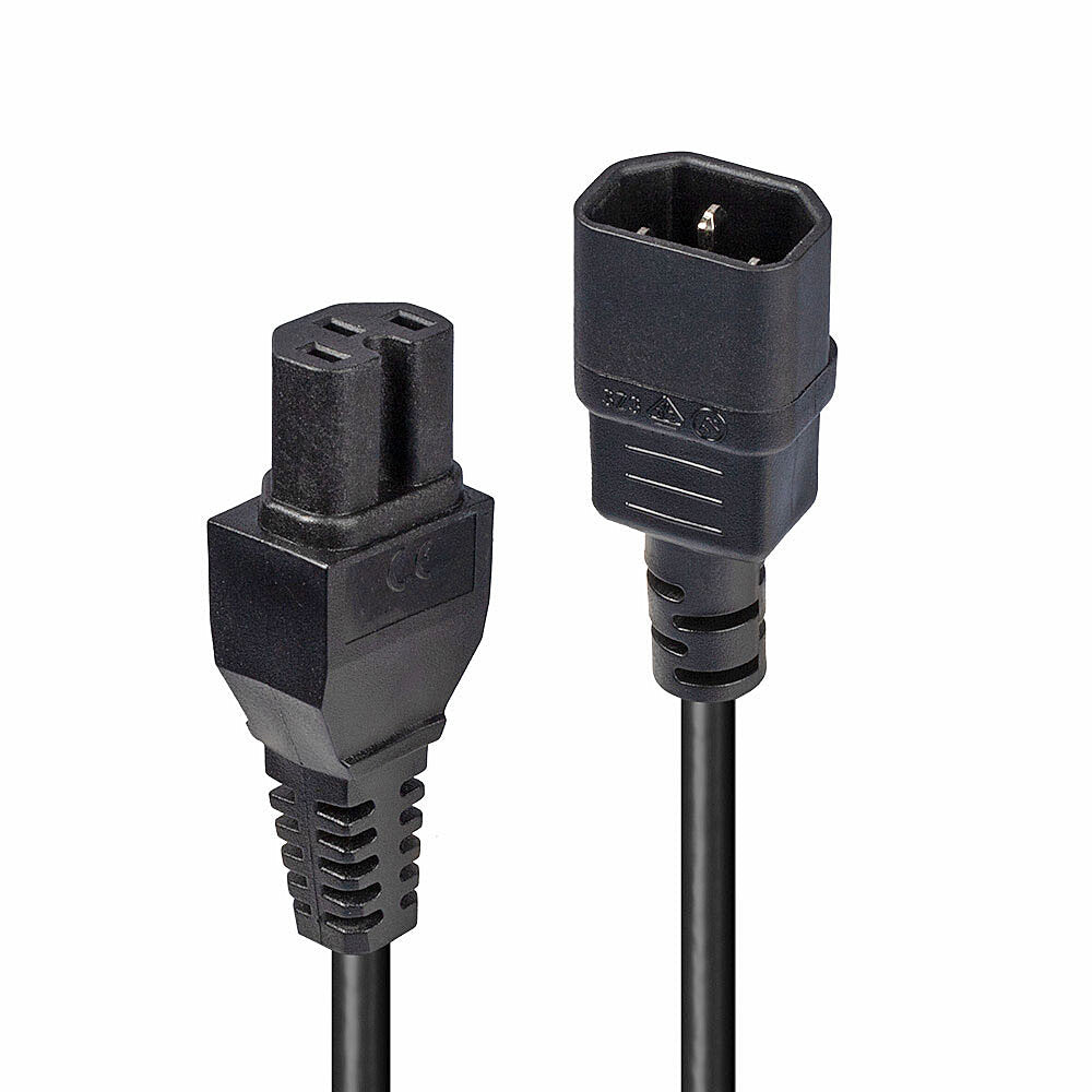 Lindy Stromkabel – 30314, IEC C14 → IEC C15, 2 m
