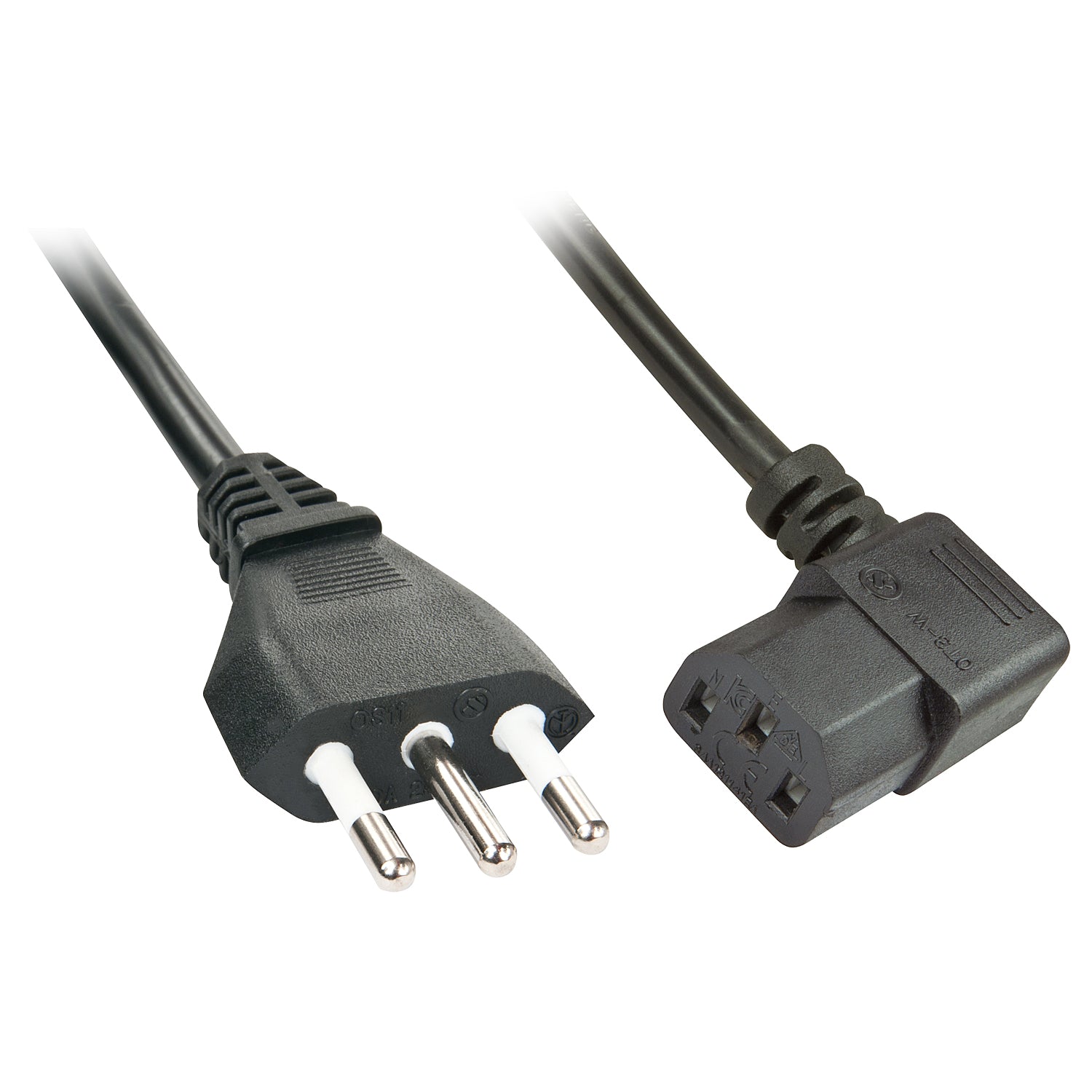 Lindy Netzkabel, IEC, abgewinkelt, 2 m