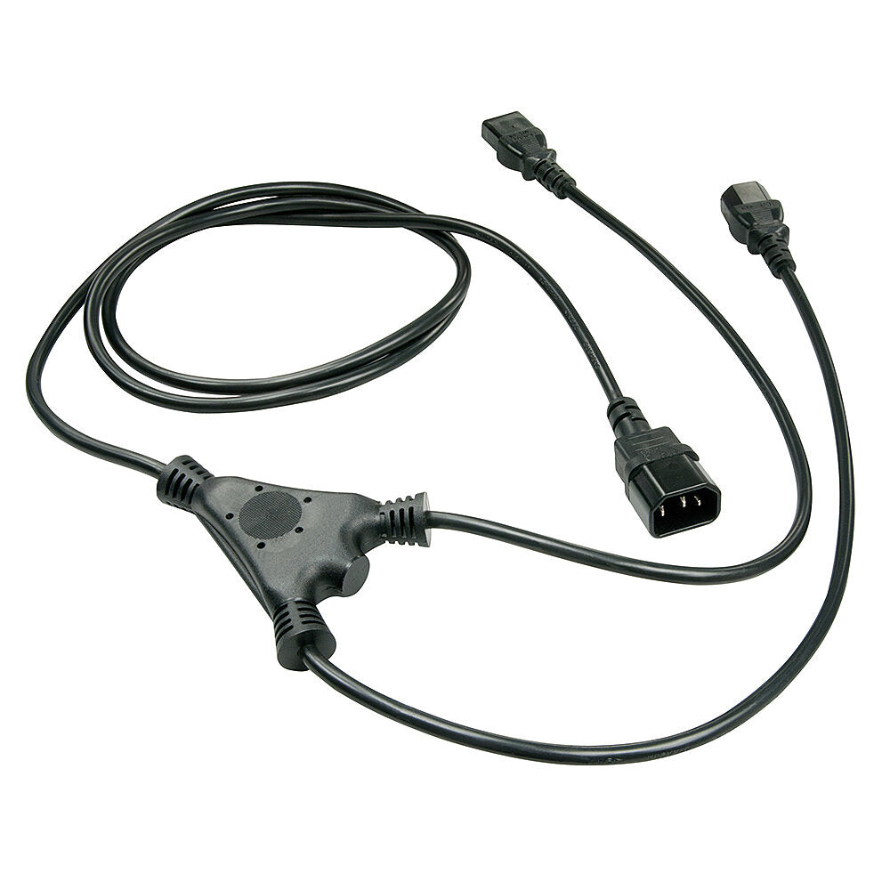 Lindy Netzkabel – IEC C14 zu 2× IEC C13, 1 m, schwarz