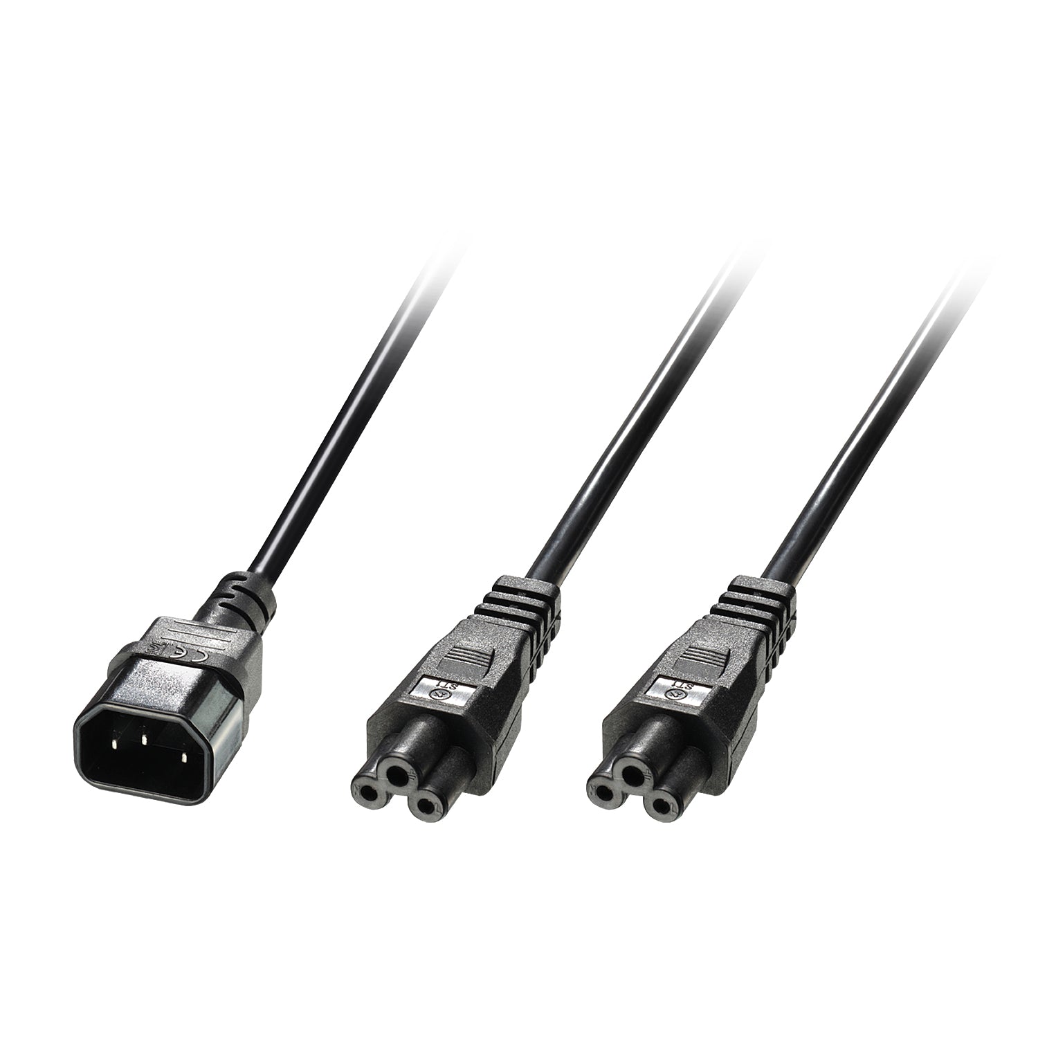 Lindy Netzkabel, IEC C14 auf 2× IEC C5, 2,5 m