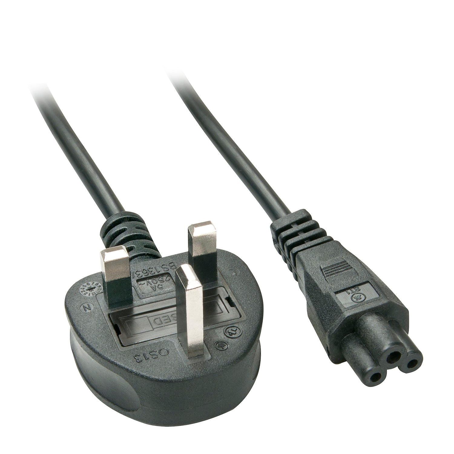 Lindy Netzkabel, UK-Stecker auf IEC C5, 2 m