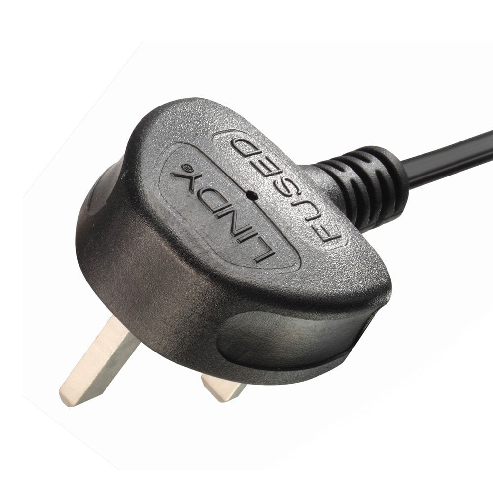 Lindy Netzkabel – UK (Typ G) – IEC C13, 1 m, 5 A, Schwarz