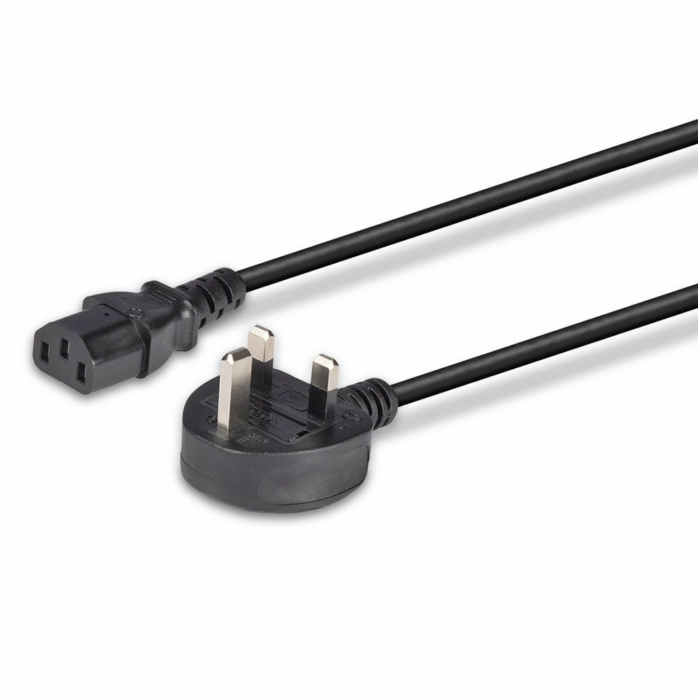 Lindy Netzkabel – UK (Typ G) – IEC C13, 1 m, 5 A, Schwarz