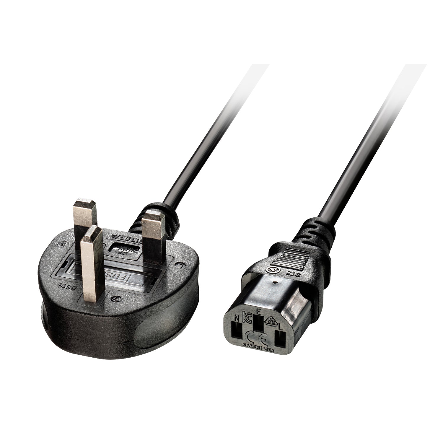 Lindy Netzkabel, IEC C13 auf UK-Stecker, 3 m