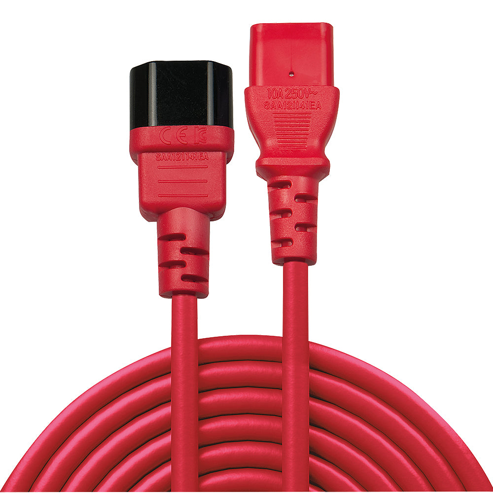 Lindy Netzkabel, 1 m, Rot