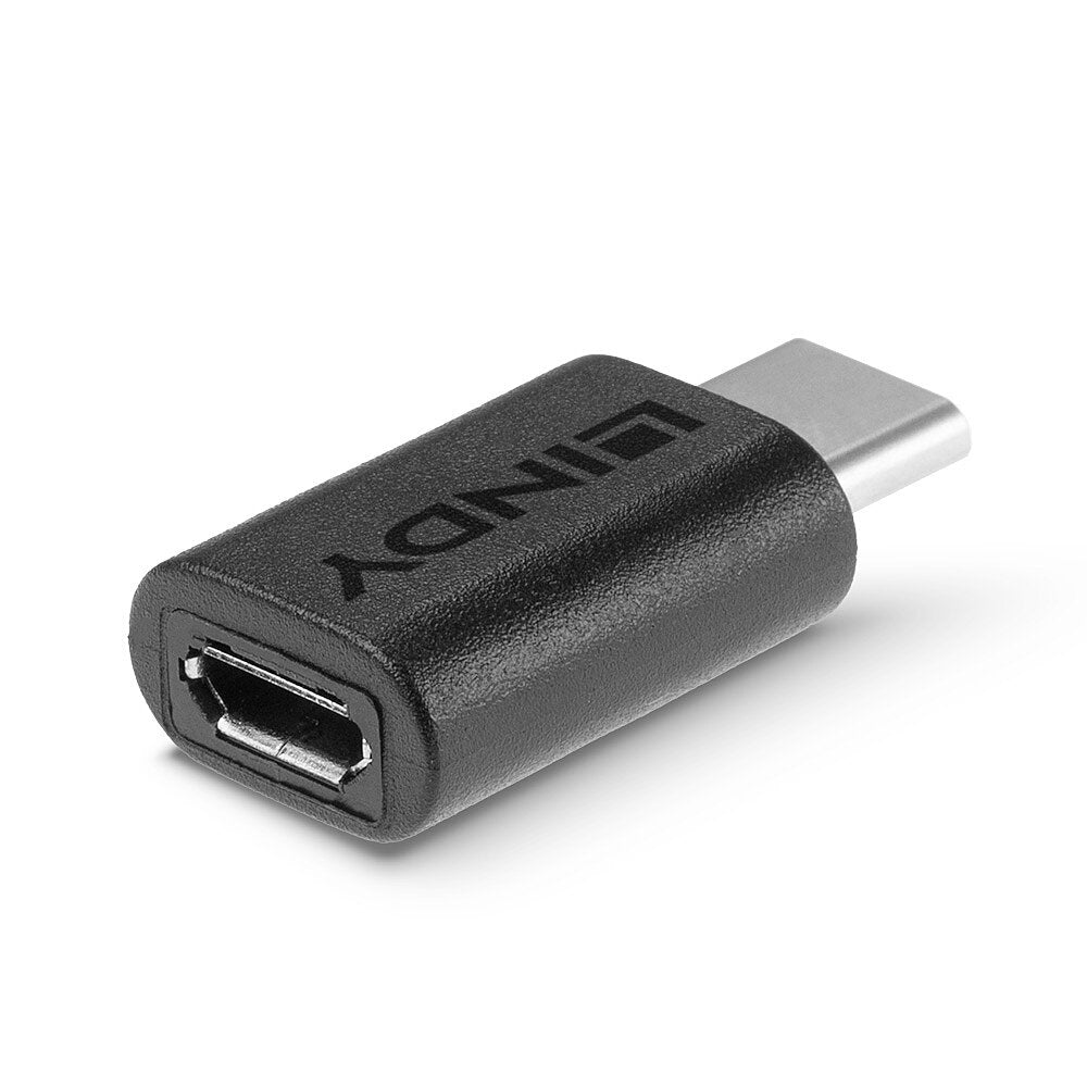 Lindy USB-C (Stecker) auf Micro-B (Buchse) Adapter, USB 2.0