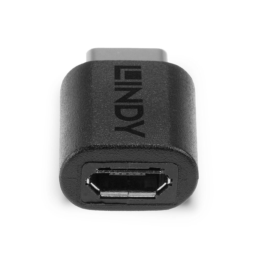 Lindy USB-C (Stecker) auf Micro-B (Buchse) Adapter, USB 2.0
