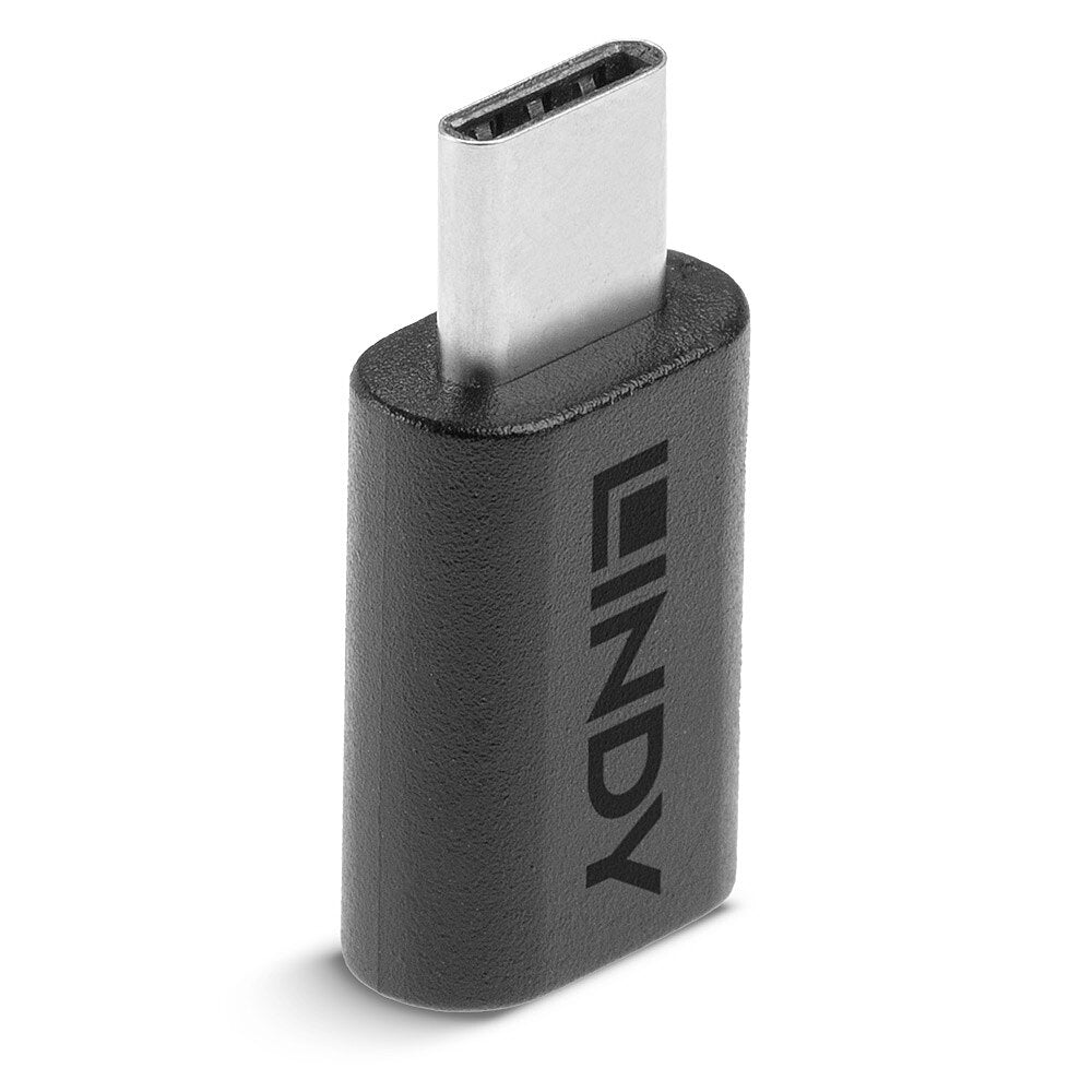 Lindy USB-C (Stecker) auf Micro-B (Buchse) Adapter, USB 2.0
