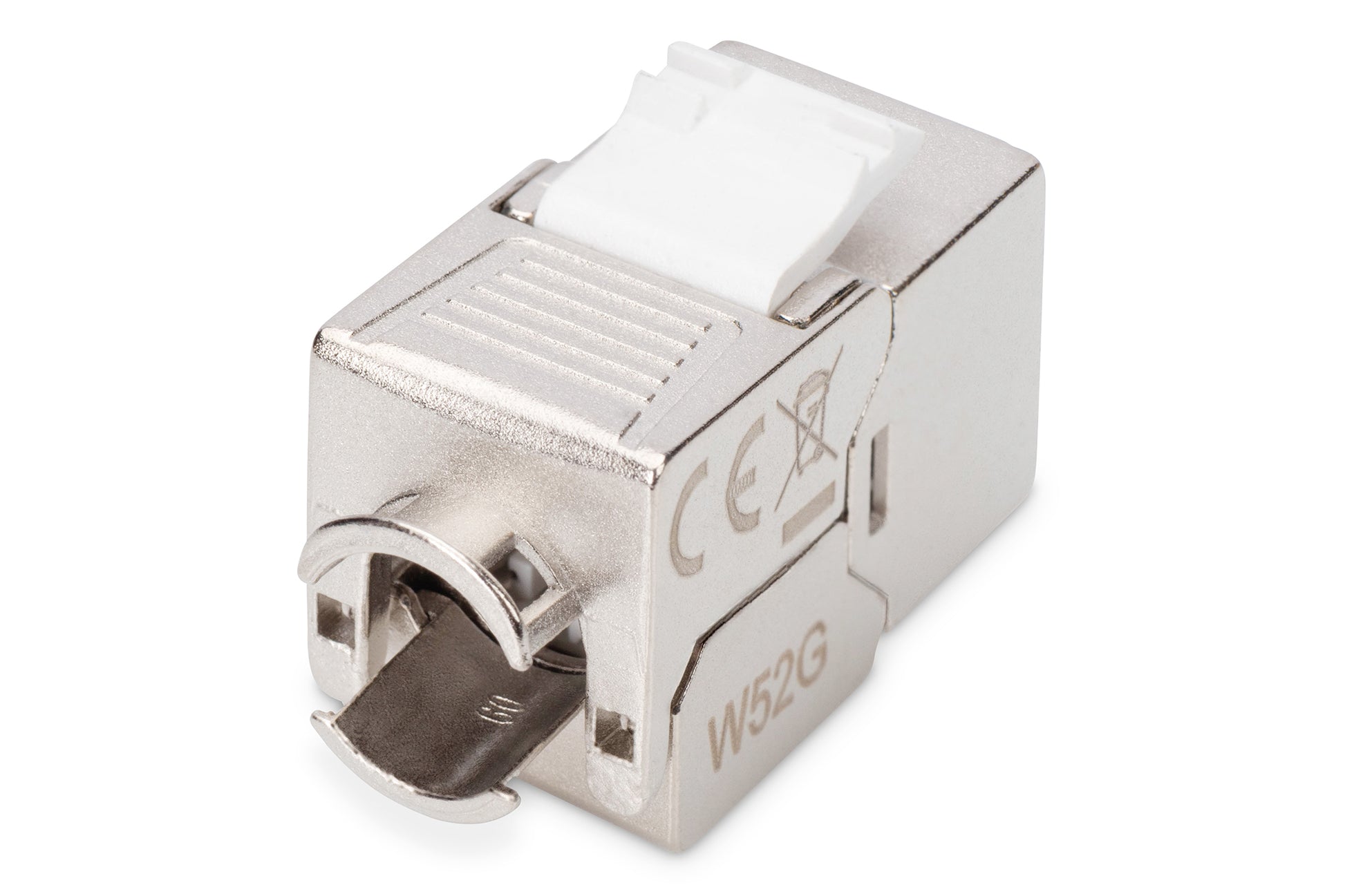Digitus PROFESSIONAL Keystone-Modul – Cat6, geschirmt, flach, silber, RJ-45 (weiblich)