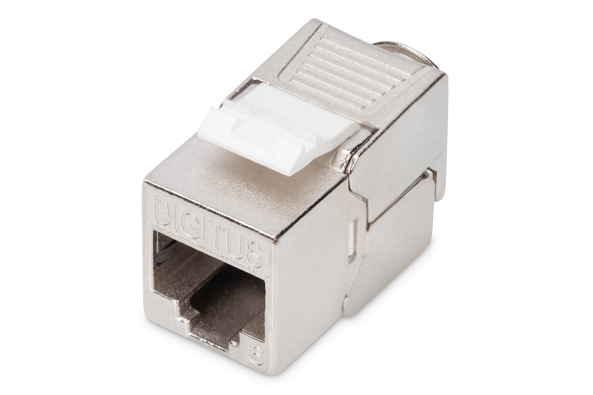 Digitus PROFESSIONAL Keystone-Modul – Cat6, geschirmt, flach, silber, RJ-45 (weiblich)