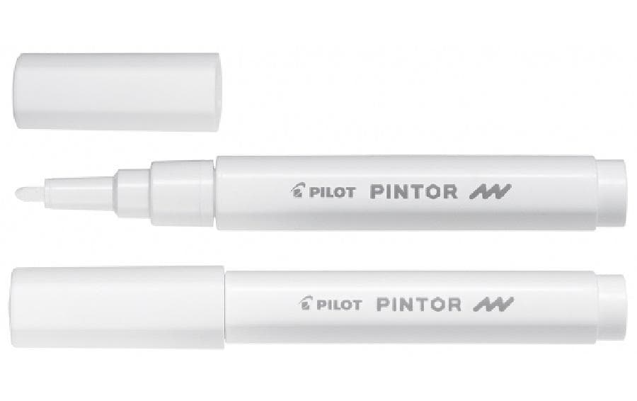 Pilot Kreativ-/Pigmentmarker – Rundspitze 0,9–1,5 mm, Weiss, lichtbeständig, deckend – für viele Oberflächen