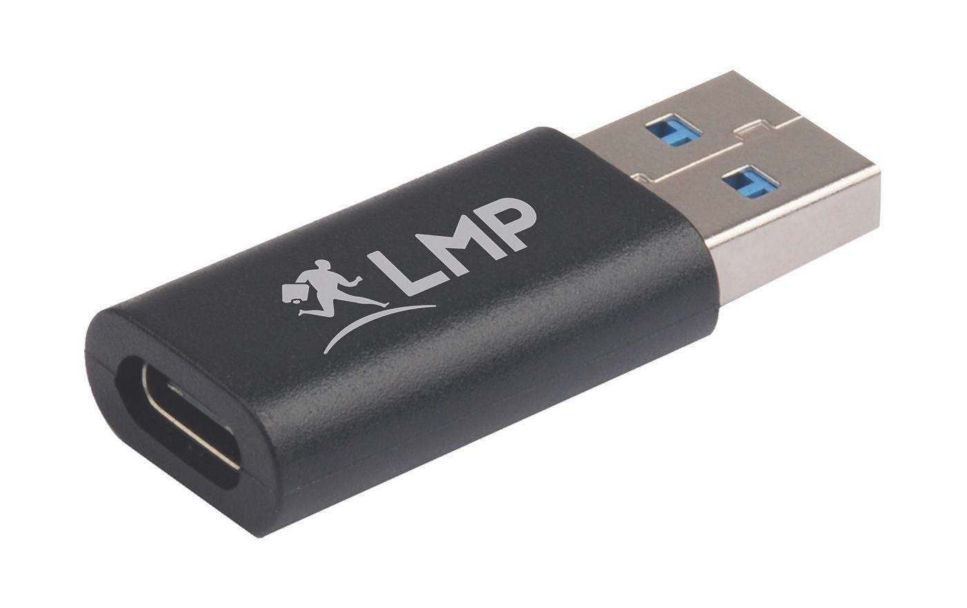 LMP USB-A zu USB-C Adapter – USB 3.2 Gen 1 (5 Gbit/s), 3 A – Schwarz
