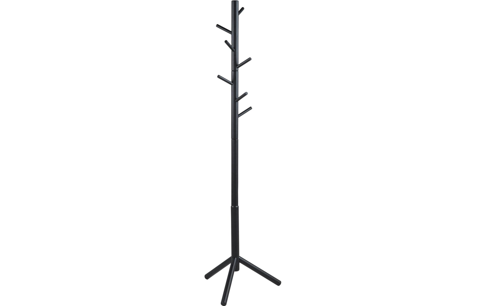 Actona Garderobenständer – Gummibaumholz – Schwarz – 1760 mm