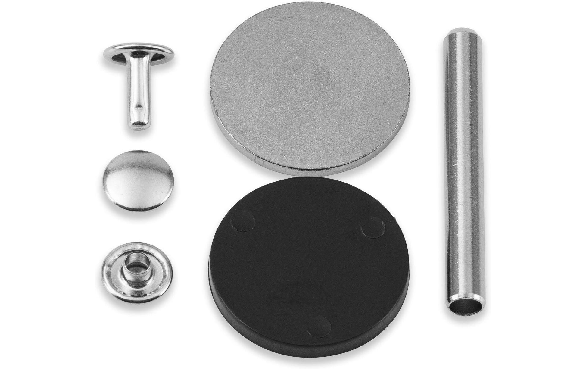Prym Hohlnieten Ø 9 mm – Messing, Silber, 20 Stück, für Vario Creative Tool