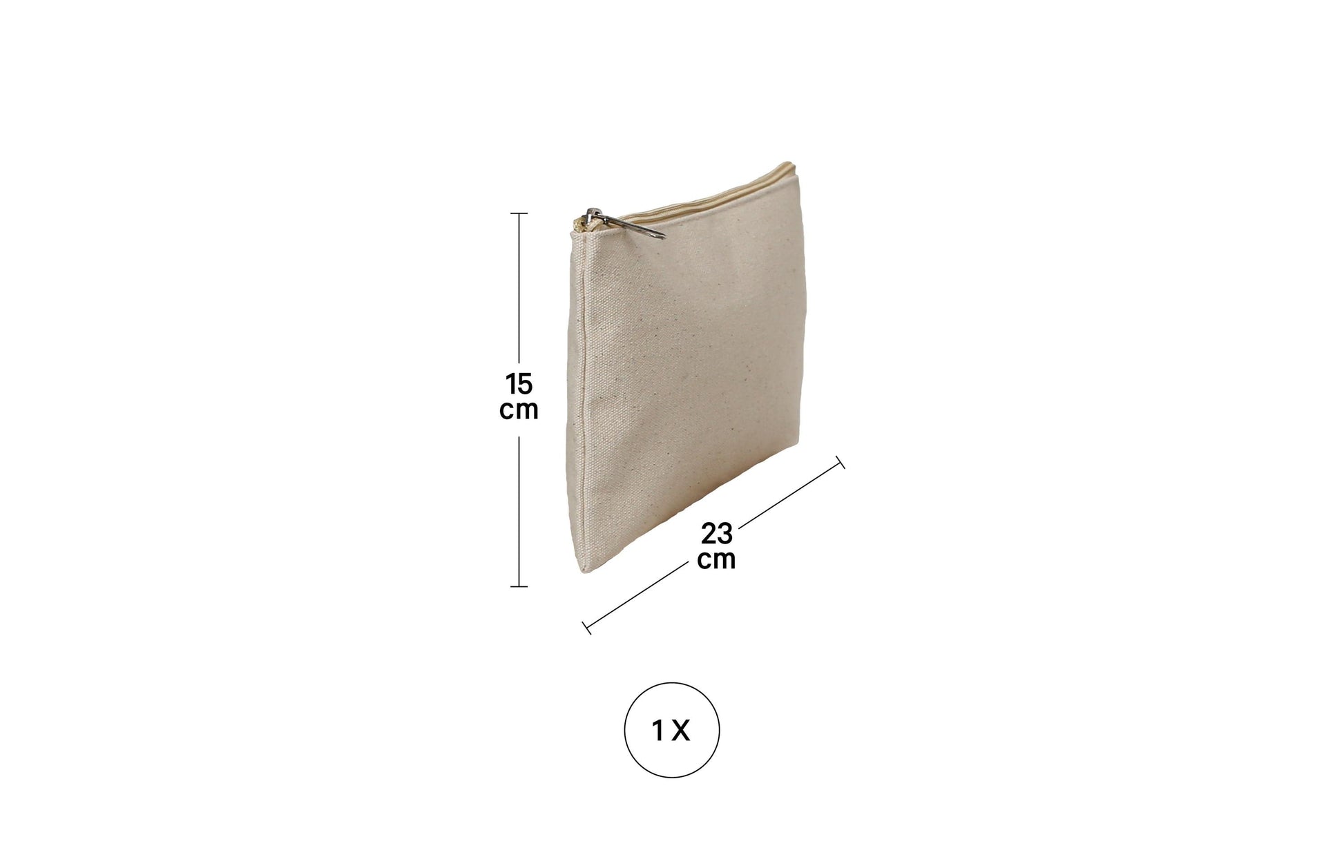 I am Creative Creative Necessairebeutel, Baumwolle, Beige, 23 × 15 cm, 1 Stk.