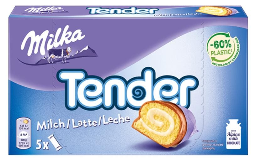 Milka Tender Guetzli – Schokolade – 5 × 37 g