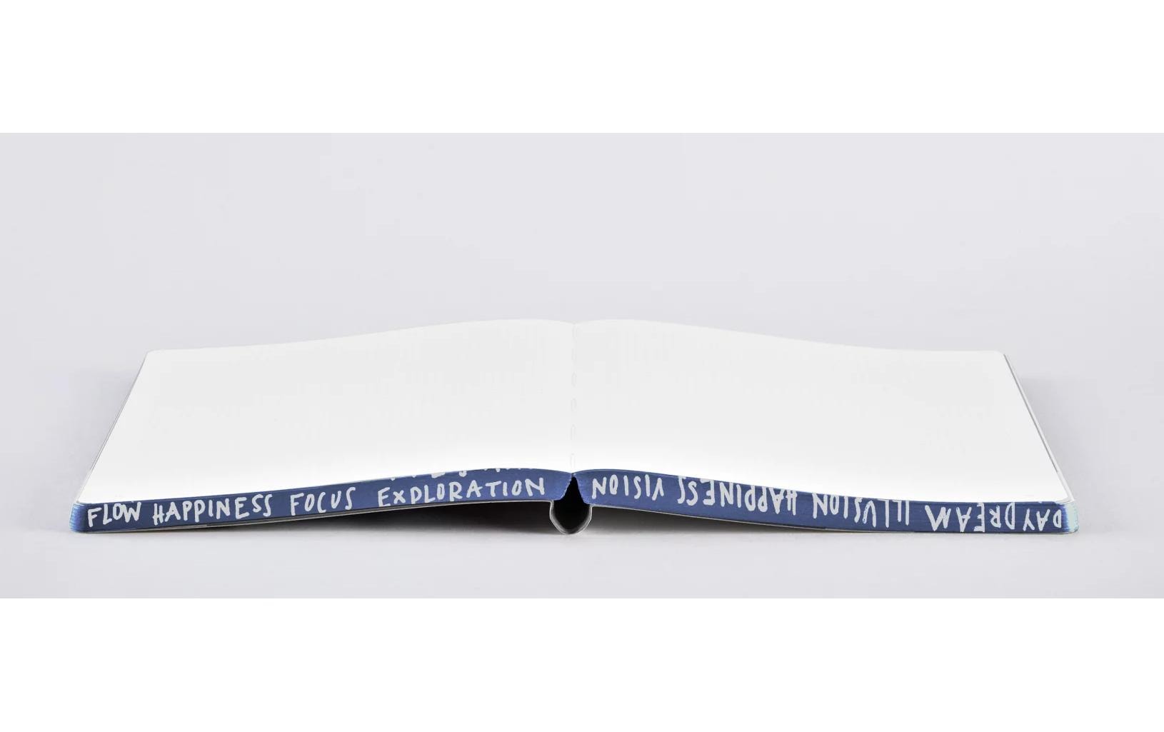 nuuna Notizbuch – 165 × 220 mm – 120 g/m² – Softcover, Fadenheftung, nummerierte Seiten, Blau/Weiss