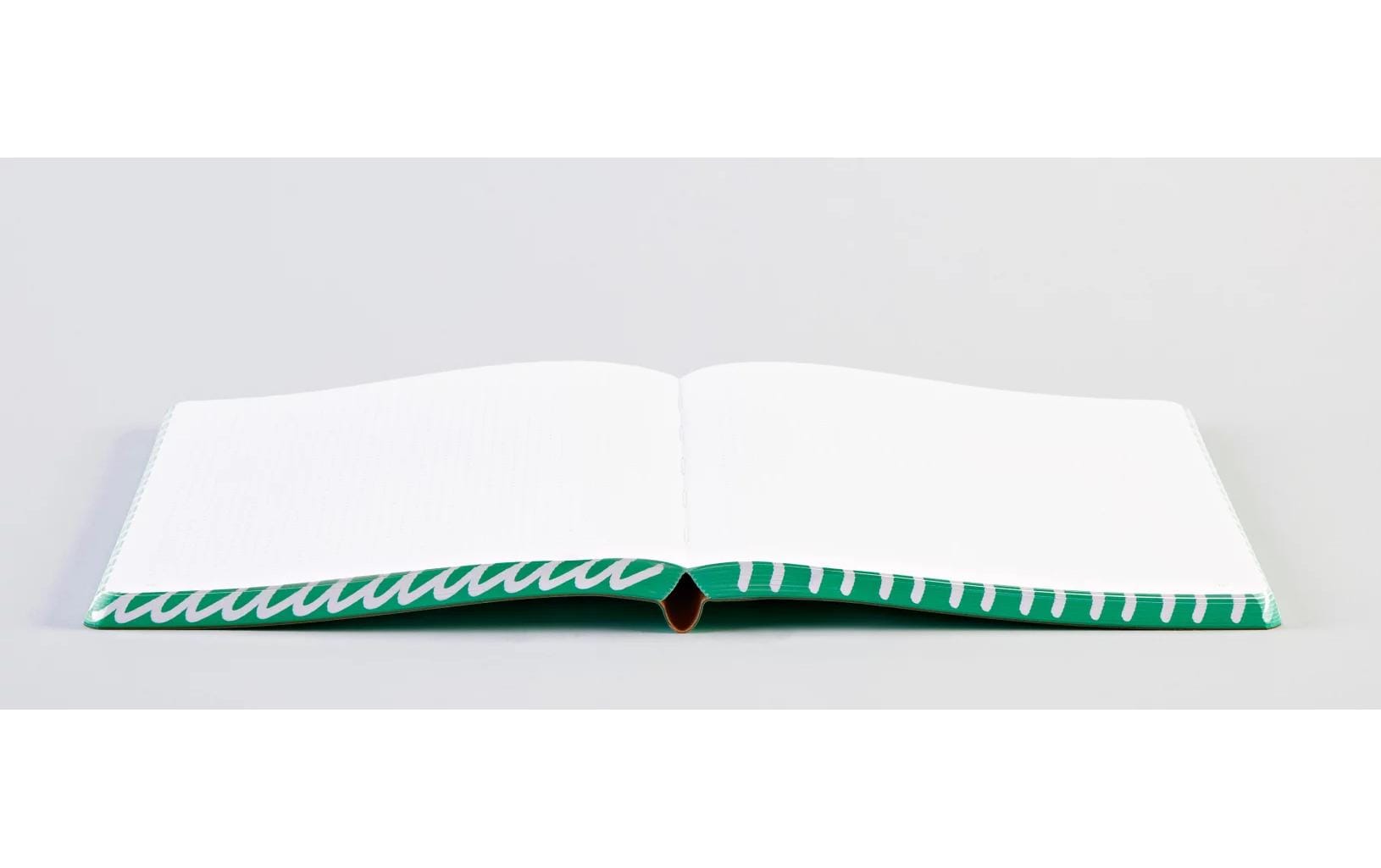 nuuna Notizbuch – 165 × 220 mm – 256 Seiten – 120 g/m² – Softcover, nummerierte Seiten, Kunstleder, grün/weiss