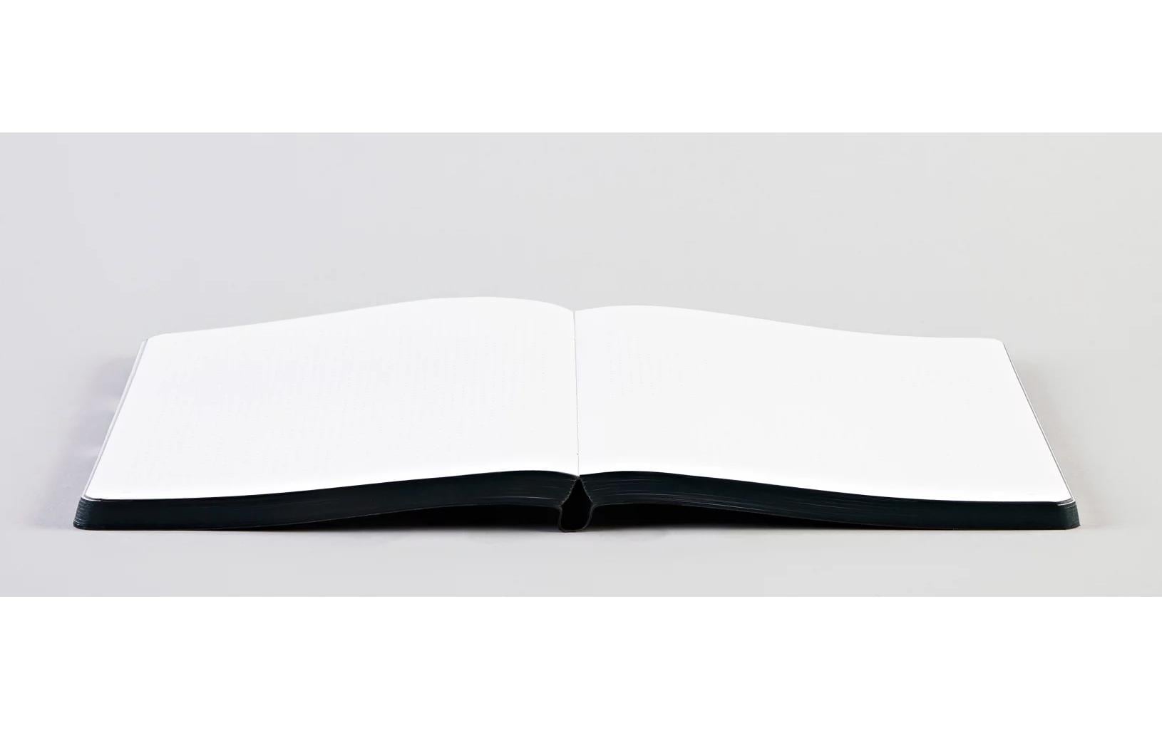 nuuna Notizbuch – 165 × 220 mm – 120 g/m² – Softcover, Fadenheftung, nummerierte Seiten, schwarz/weiss