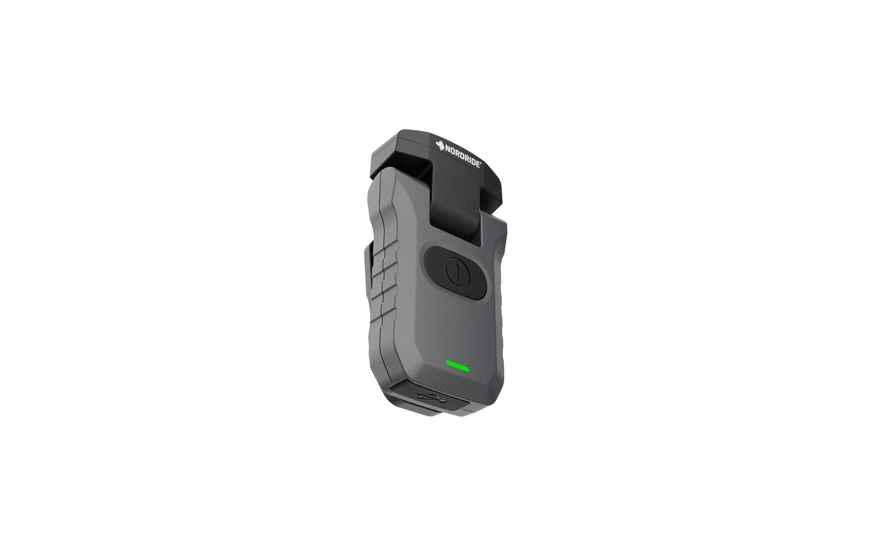 NORDRIDE Taschenlampe Patrol UV – 300 lm, 40 m, IP65, 800 mAh, USB-C – Grau