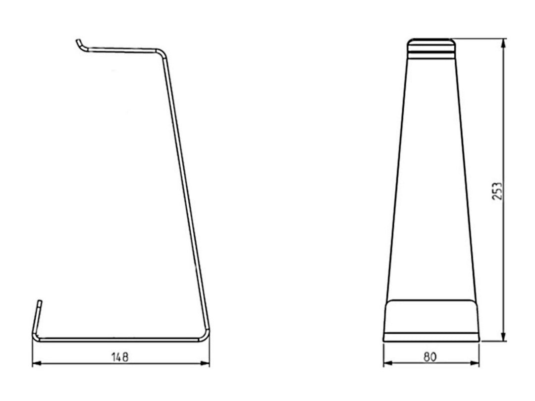 Multibrackets 2050 – Headset-Ständer – Aluminium – Silber