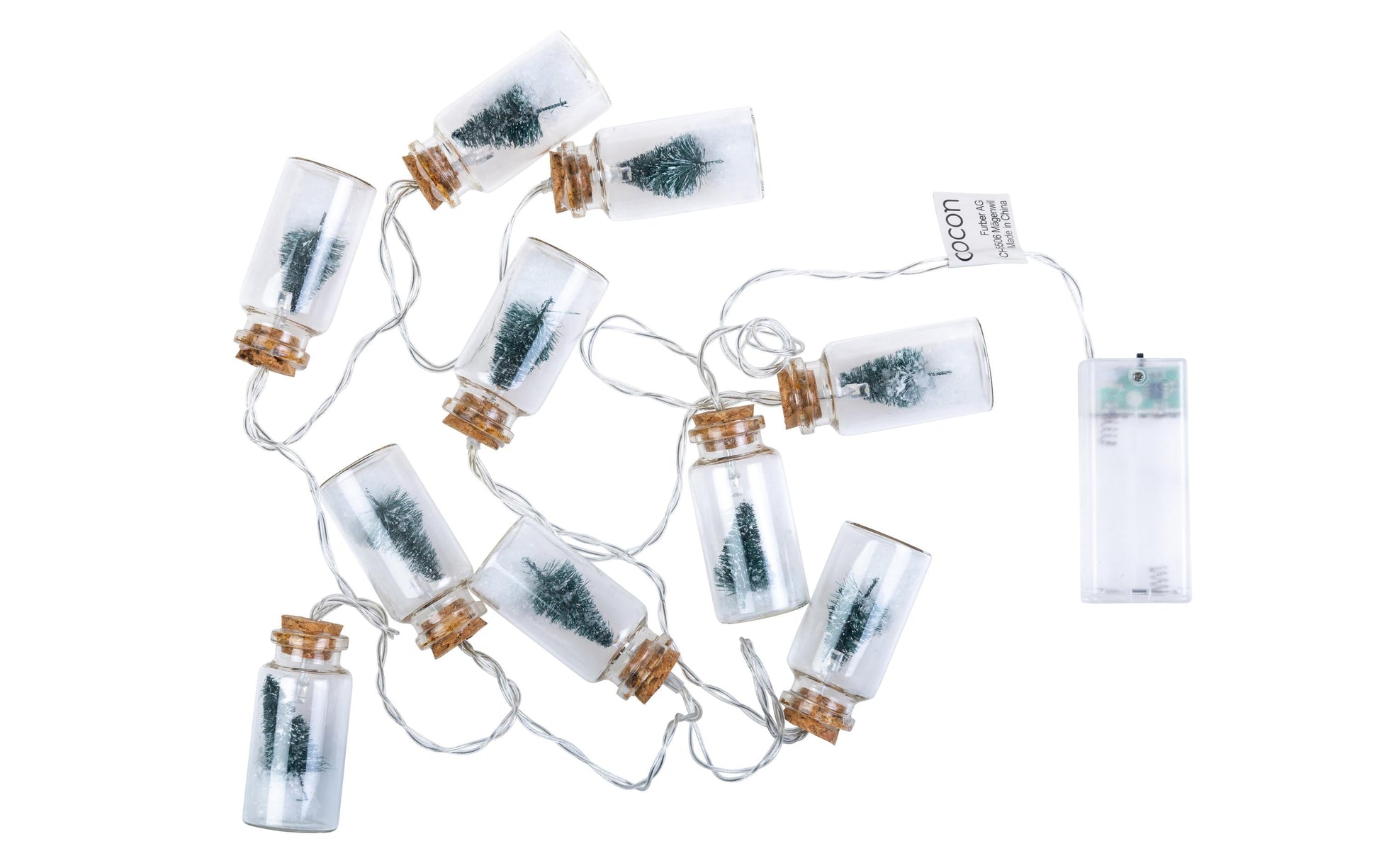 COCON Flaschenpostleuchte – 10 LEDs, 135 cm – warmweiss, mehrfarbig