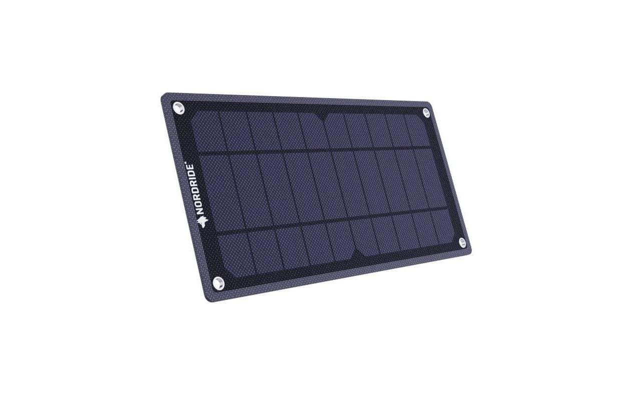 NORDRIDE Pulse Solar-Panel – 7 W, USB-A 5 V/1,2 A, Monokristallin, IP65, 152×32×290 mm, Schwarz