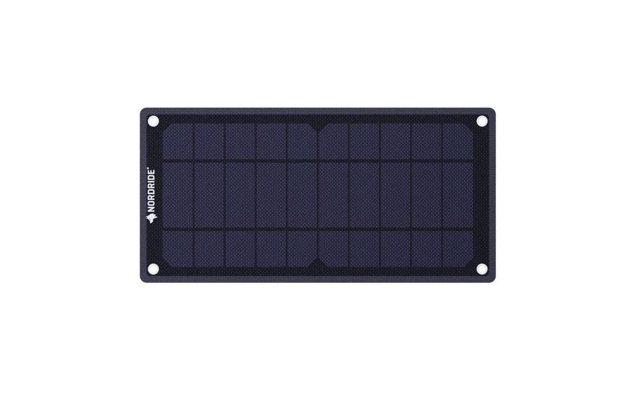 NORDRIDE Pulse Solar-Panel – 7 W, USB-A 5 V/1,2 A, Monokristallin, IP65, 152×32×290 mm, Schwarz