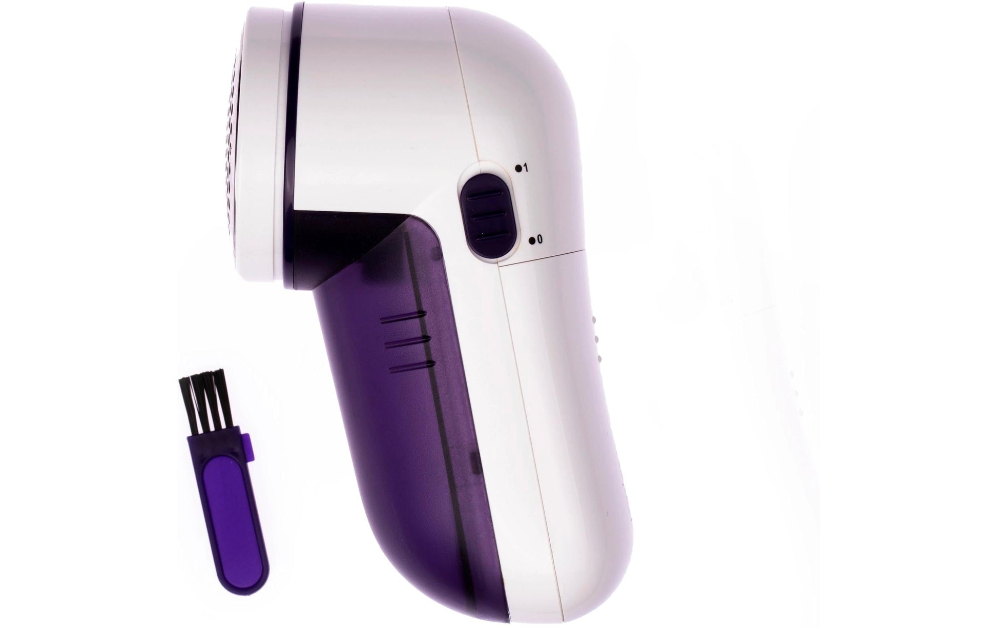 Prym Fusselrasierer Maxi – Batteriebetrieb – Kunststoff – Violett/Weiss – 6,7 × 6,5 × 15,0 cm