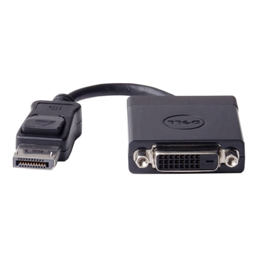 DELL DisplayPort zu DVI Adapter – 1920 × 1200, HDCP, für Dell Latitude/Optiplex (Auswahl) – Schwarz/Grau