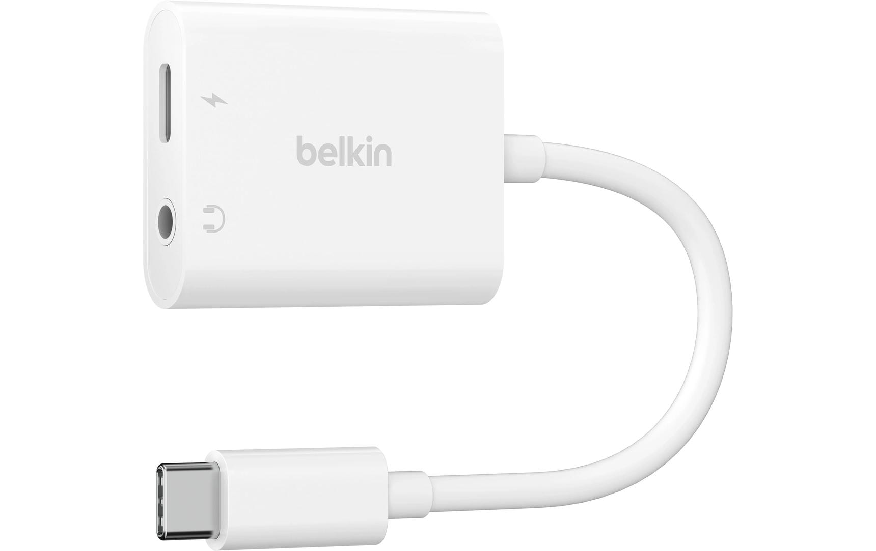 Belkin RockStar USB-C Multiport-Adapter – USB-C zu 3,5 mm + USB-C (PD 60 W) – für iPhone & Android