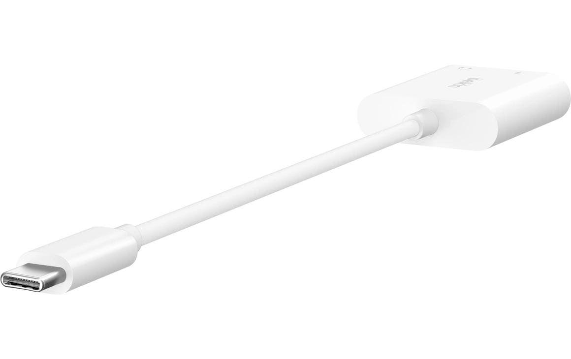Belkin RockStar USB-C Multiport-Adapter – USB-C zu 3,5 mm + USB-C (PD 60 W) – für iPhone & Android