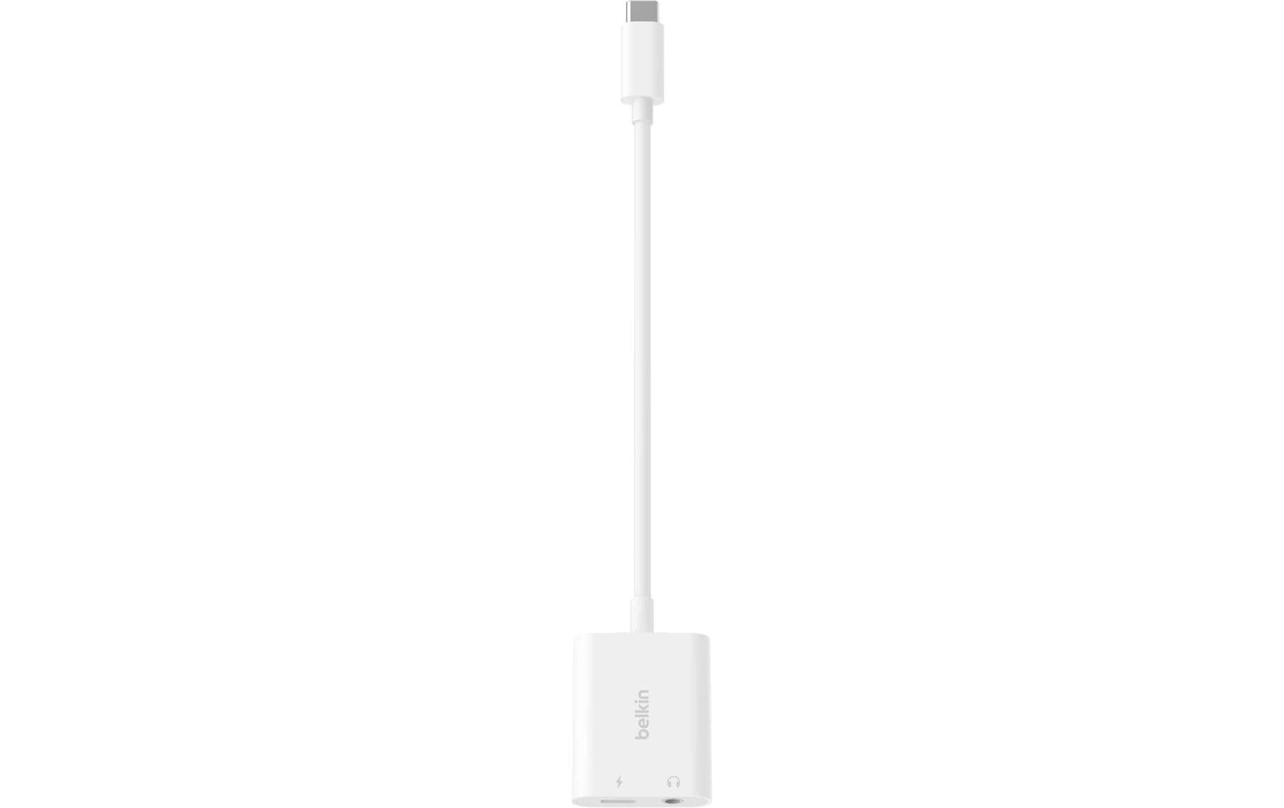 Belkin RockStar USB-C Multiport-Adapter – USB-C zu 3,5 mm + USB-C (PD 60 W) – für iPhone & Android