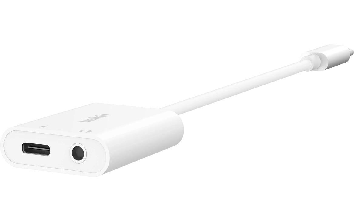 Belkin RockStar USB-C Multiport-Adapter – USB-C zu 3,5 mm + USB-C (PD 60 W) – für iPhone & Android