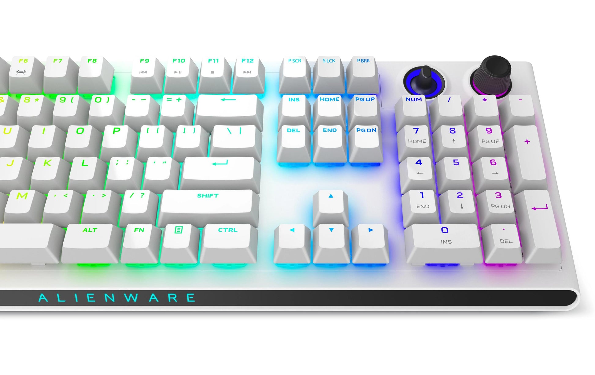 Alienware AW920K – Gaming-Tastatur – Mechanisch, RGB – Bluetooth & 2,4 GHz – USB-C – QWERTY (US) – Weiss