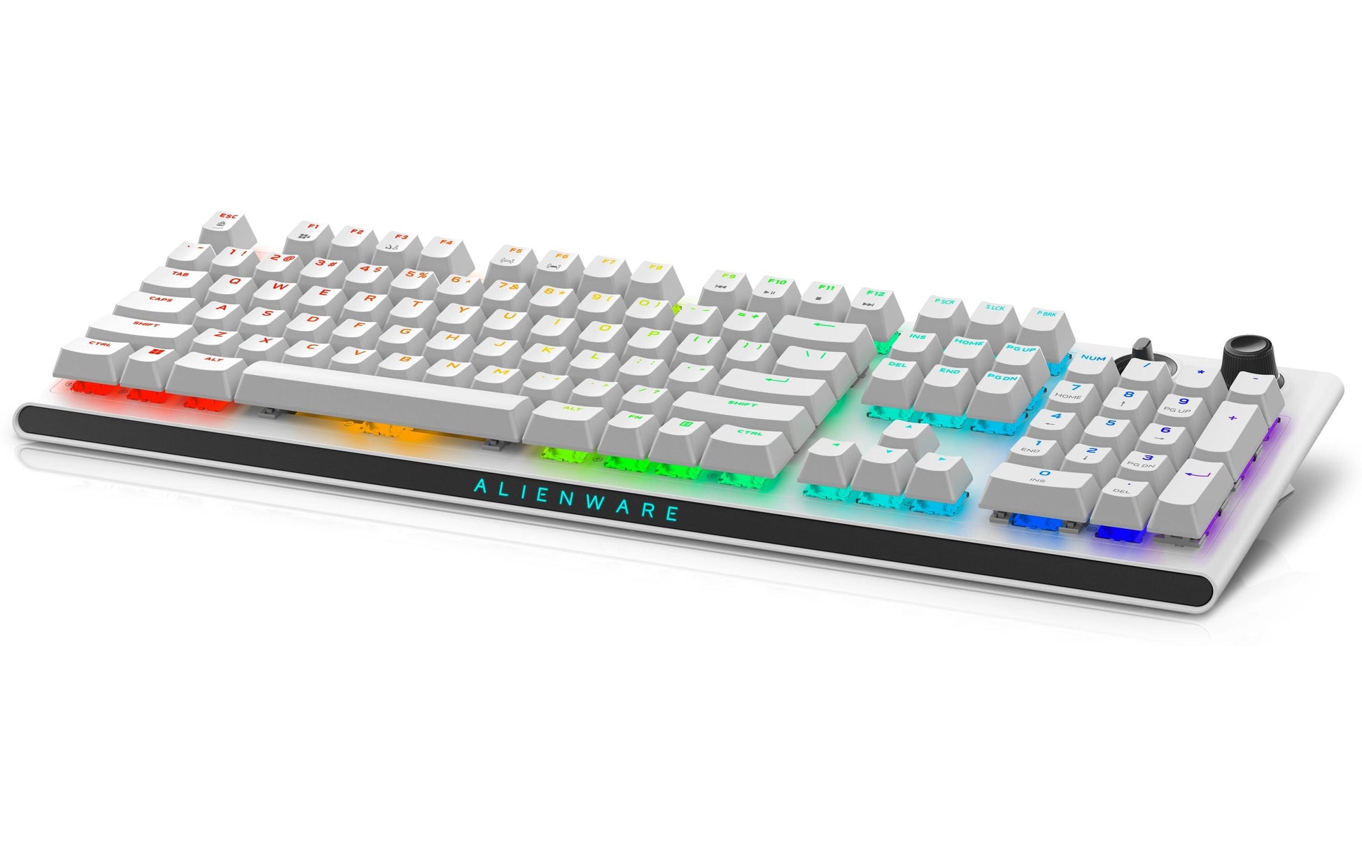 Alienware AW920K – Gaming-Tastatur – Mechanisch, RGB – Bluetooth & 2,4 GHz – USB-C – QWERTY (US) – Weiss