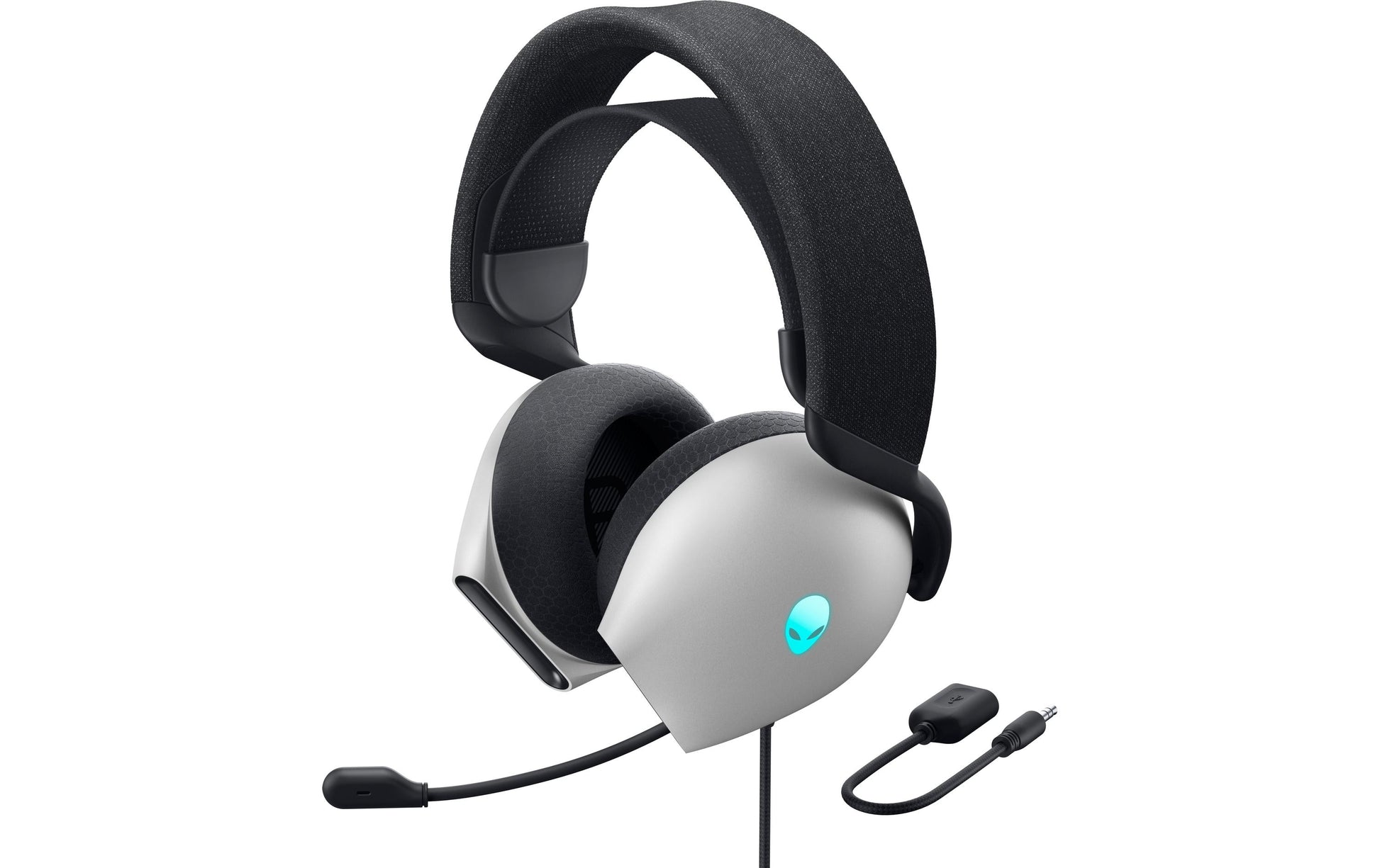 Alienware AW520H Gaming-Headset – Over-Ear, Stereo, Verkabelt (USB-A, 3,5 mm Klinke), Weiss