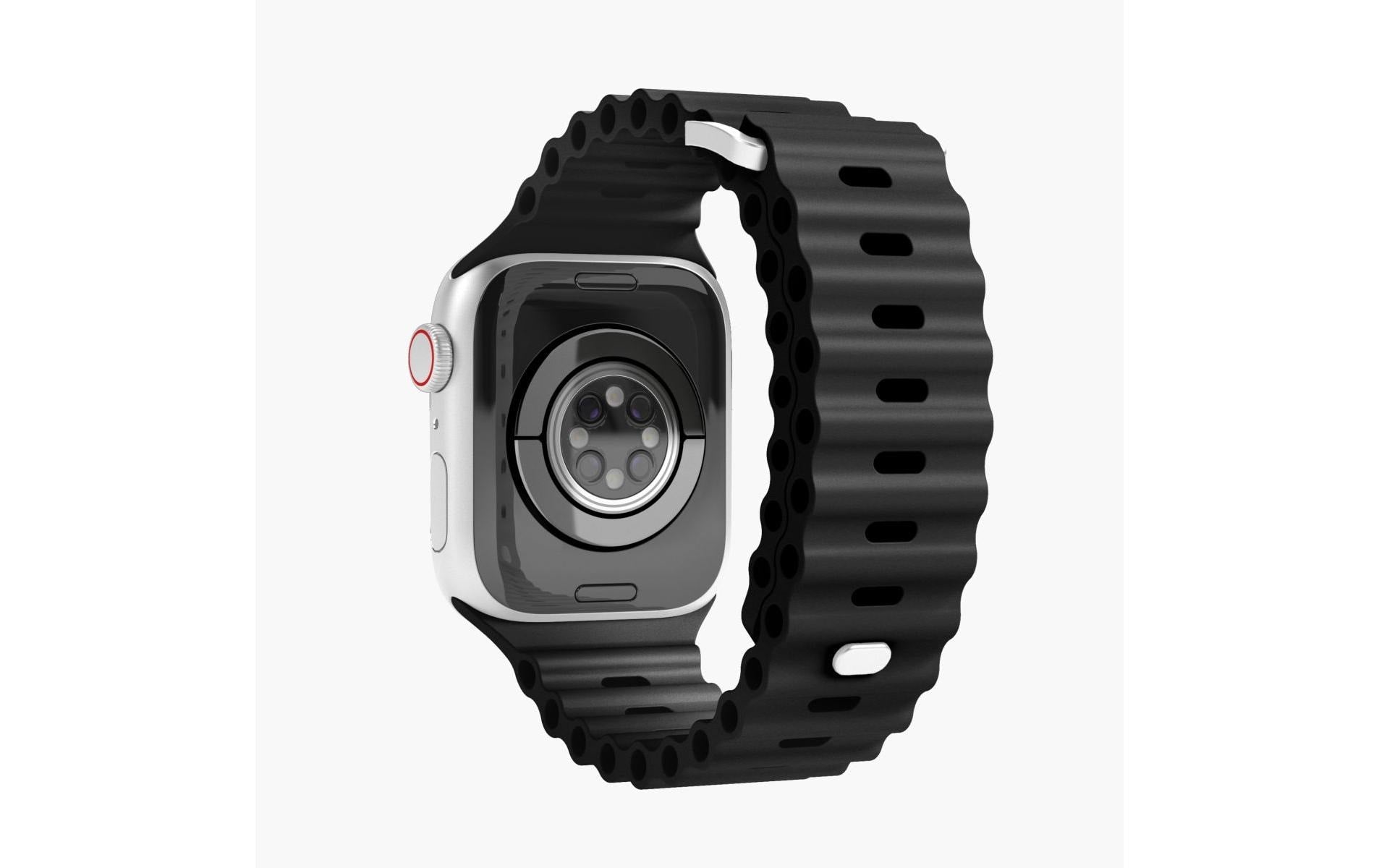 Vonmählen Wave Band – Armband – für Apple Watch (diverse Grössen), Schwarz, Elastomer (TPR)