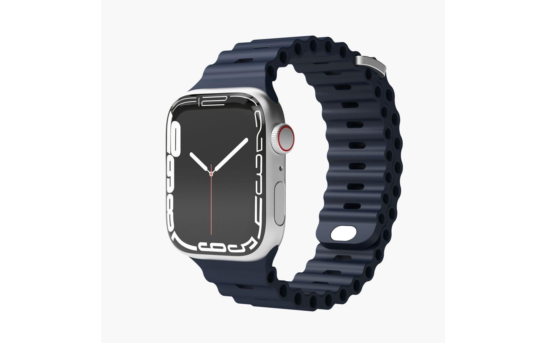 Vonmählen Wave Band 2 – Armband – für Apple Watch (diverse Grössen), Navy, Elastomer (TPR)