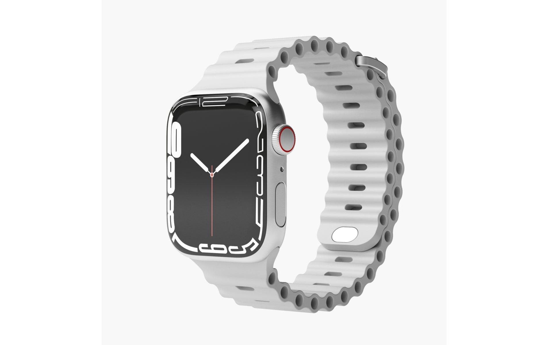 Vonmählen Wave Band 1 – Armband – für Apple Watch 38 mm, 40 mm, 41 mm, Grau, Silikon