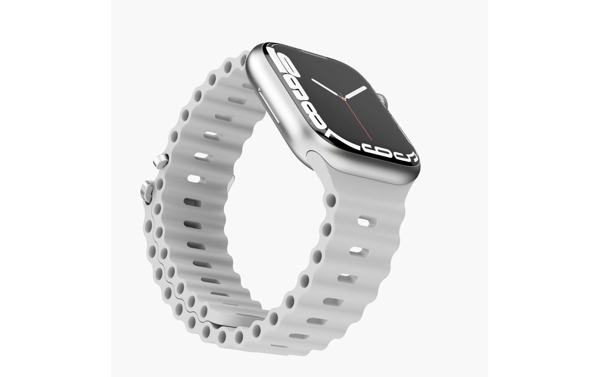 Vonmählen Wave Band 1 – Armband – für Apple Watch 38 mm, 40 mm, 41 mm, Grau, Silikon