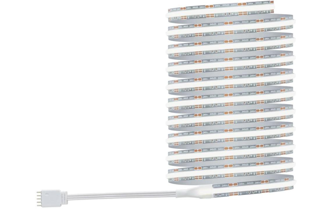 Paulmann LED-Strip MaxLED 500 – Basisset, 3 m, 1800 lm, 15 W, 2700–6500 K, dimmbar, silber, Netzteil, Fernbedienung