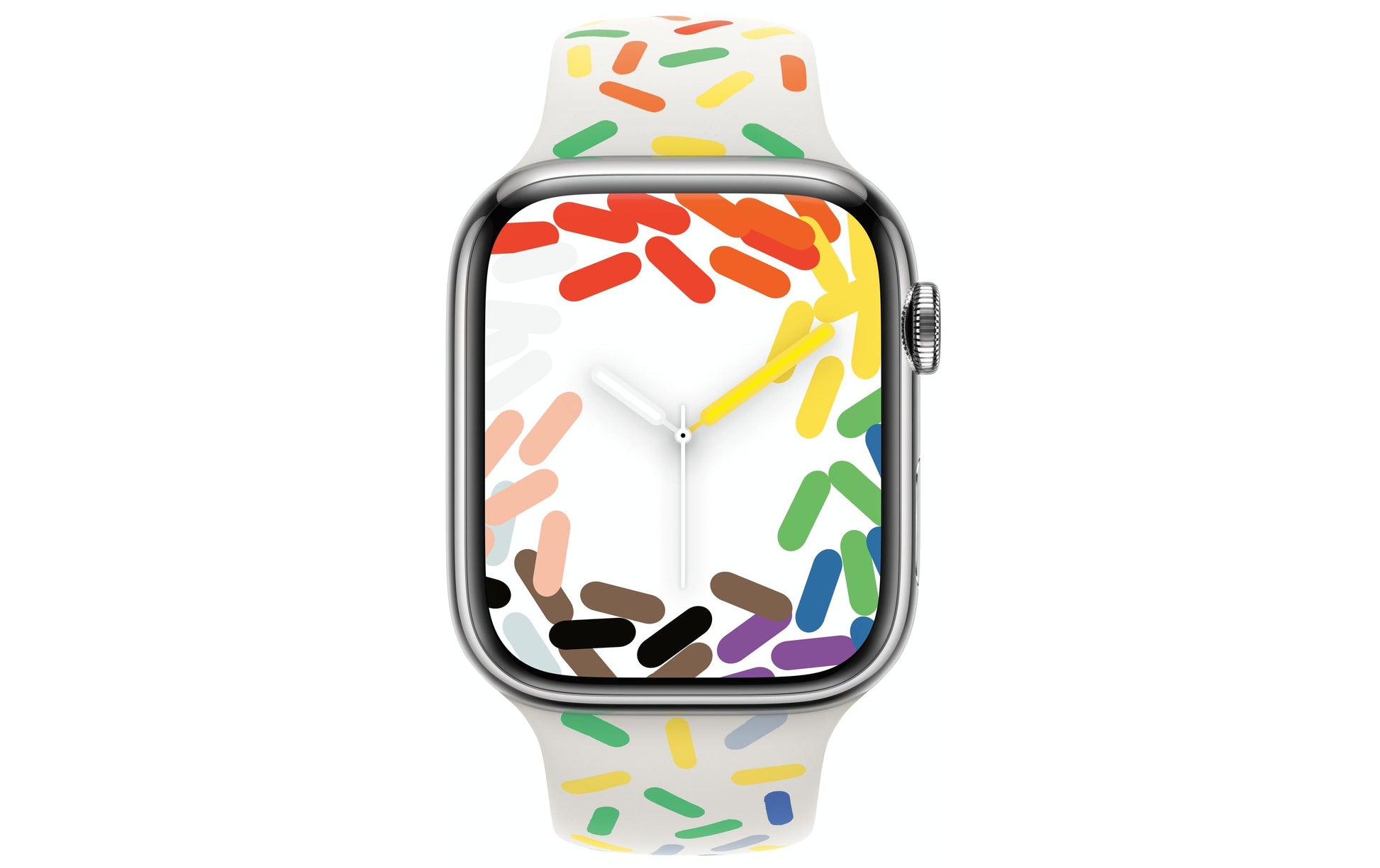 Apple Sportarmband (Pride) – Armband – für Apple Watch (45/44/42 mm), Mehrfarbig, S/M