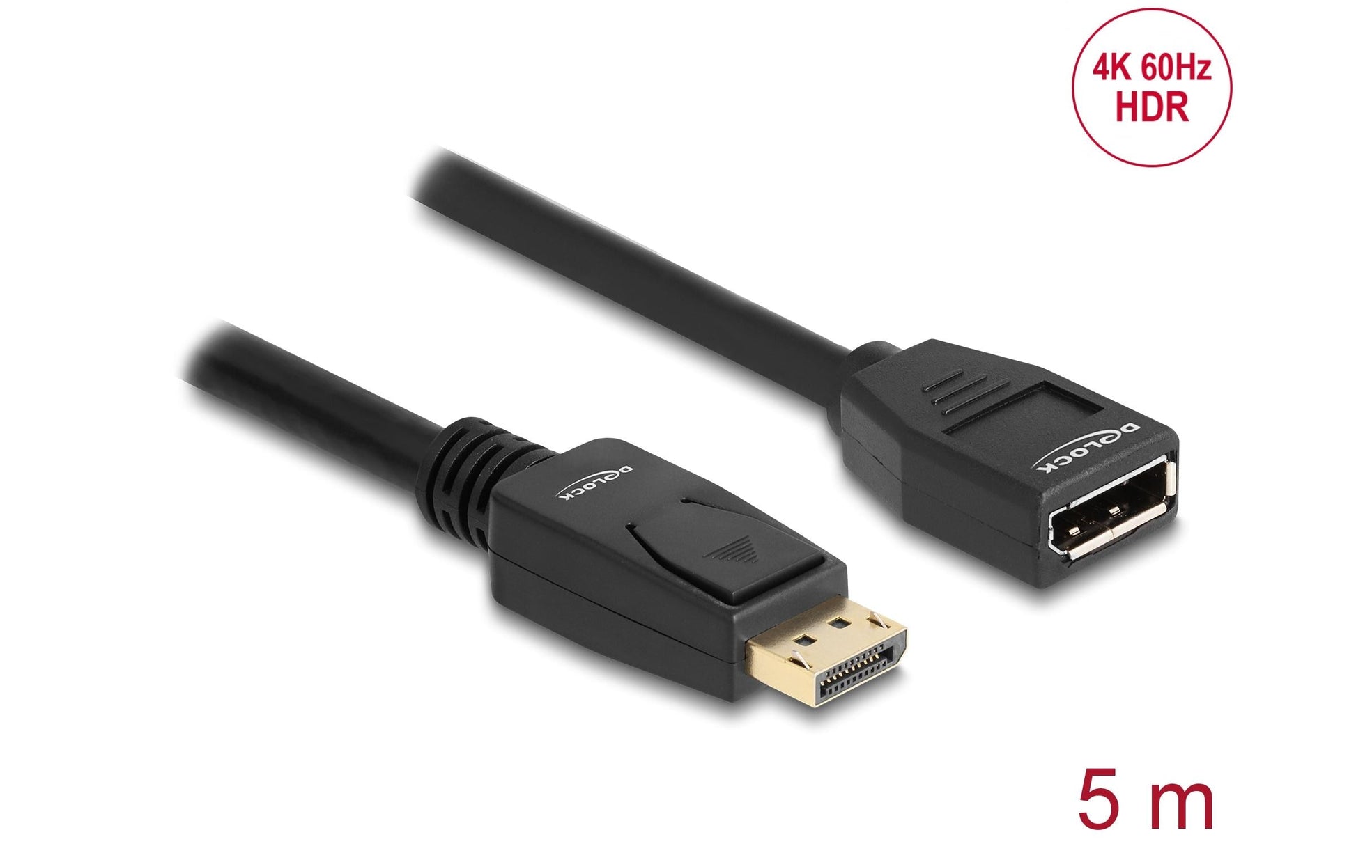 DeLOCK DisplayPort Verlängerung DP 1.2 4K 60 Hz – 5 m