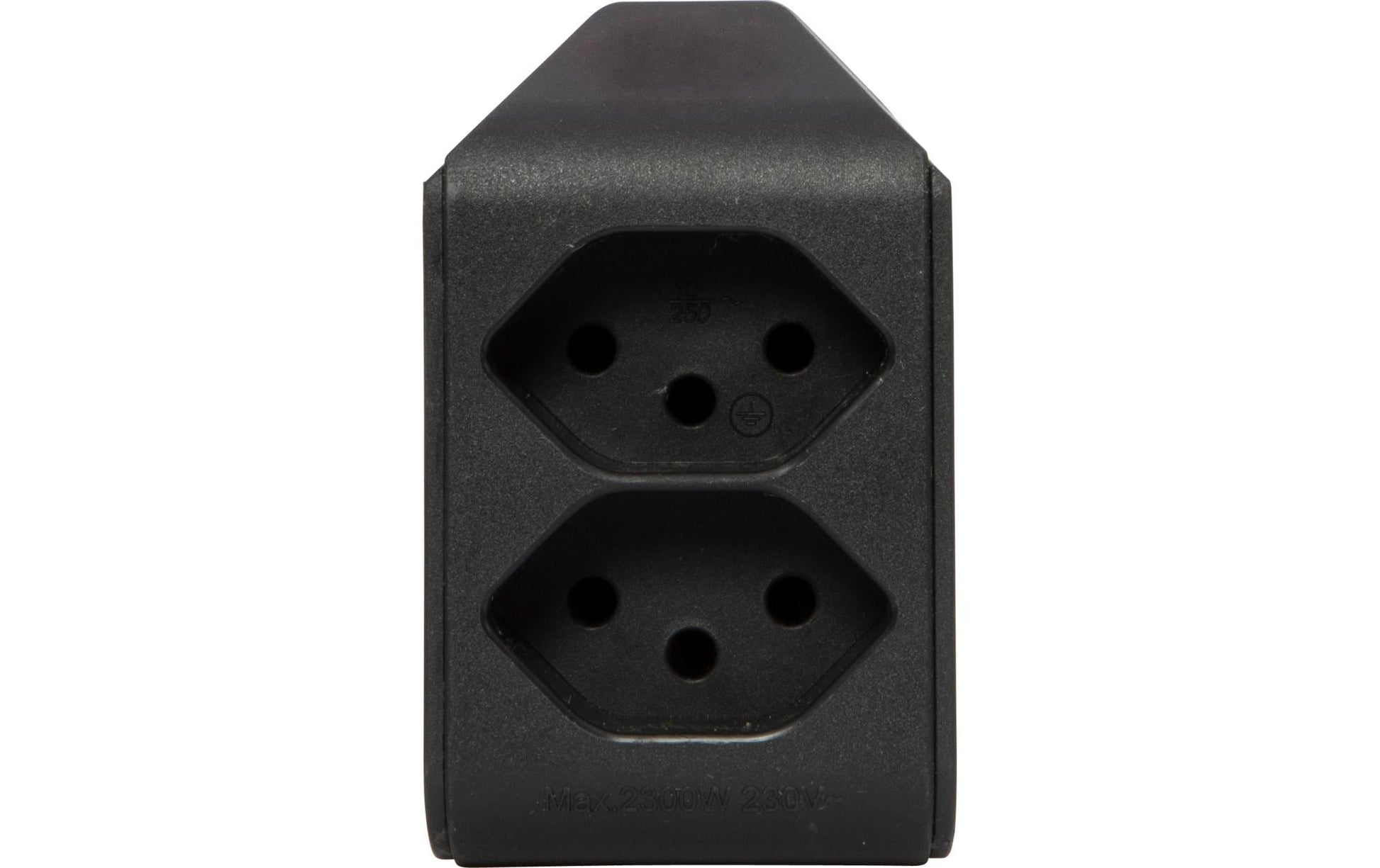 Brennenstuhl 2-fach drehbarer Abzweigstecker 300° – T12 zu T13, 230 V, 10 A – Schwarz