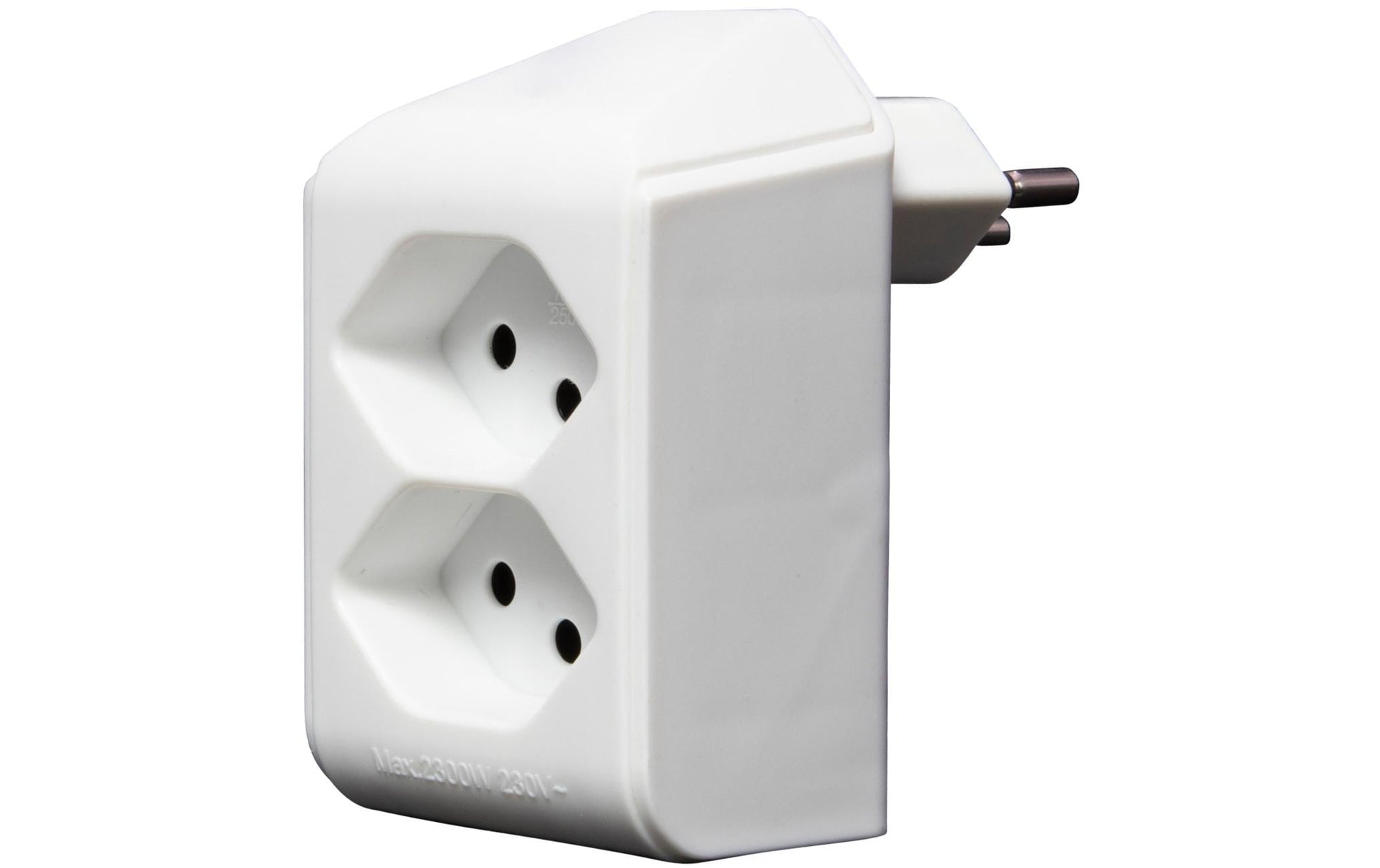 Brennenstuhl Adapterkabel, 2×T13, Eingang T13, drehbar 300°, 80×50×80 mm – Weiss
