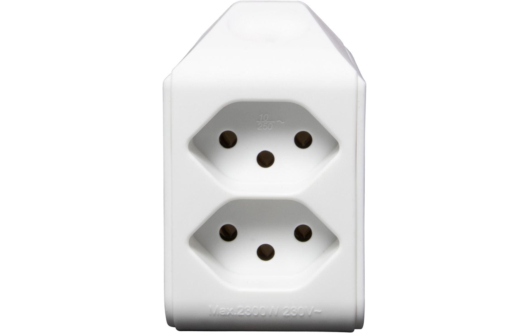 Brennenstuhl Adapterkabel, 2×T13, Eingang T13, drehbar 300°, 80×50×80 mm – Weiss