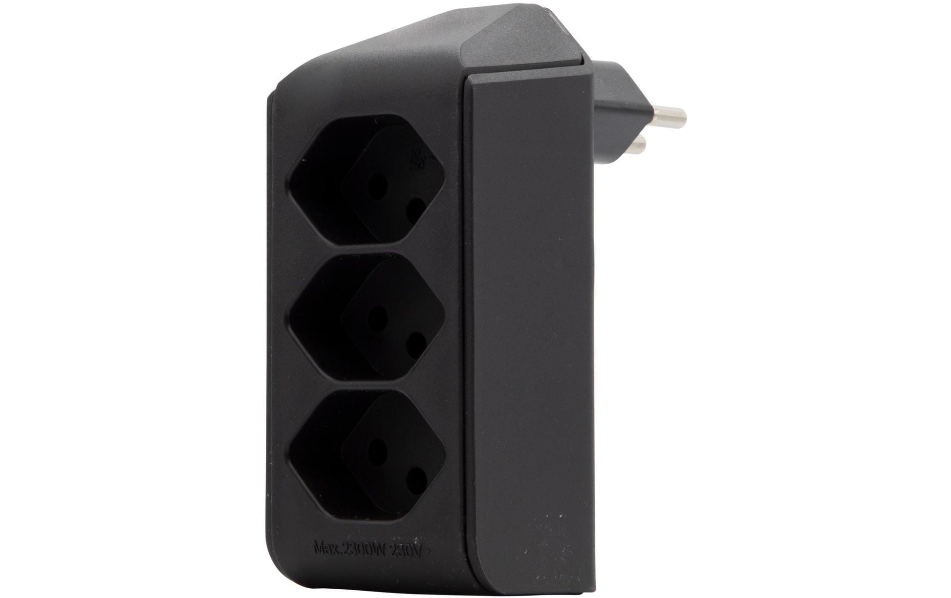 Brennenstuhl Steckdosenleiste, 3×T13, ohne Schalter, Eingang T12, drehbar 300° – schwarz